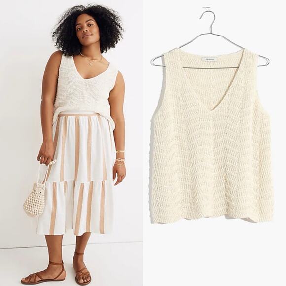 Madewell Tops - Madewell crocheted sweater tank